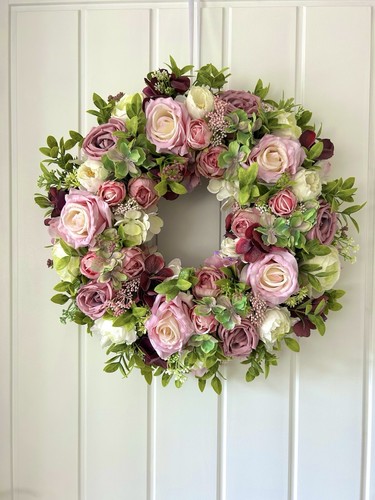 Pink peony hydrangea 50cm - pink,