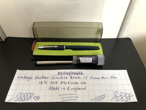 Parker slimfold blue - blue, gold