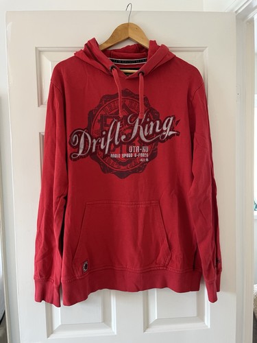 Mens hoodie large drift king - hoodie,