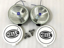 Pair Hella Comet 500 Driving Lamp White Spot Light With Cover Universal |Fit For