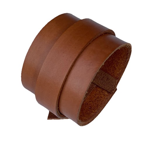 Tan leather cuff wristband - leather,