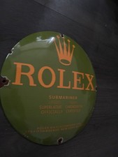 Vintage Style Rolex Watch Shop Advertising Enamel Sign.12”