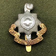 British Army Cap Badge - Royal Sussex Regiment