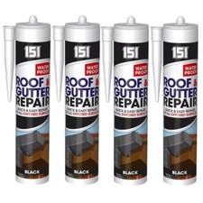 Black roof gutter sealant leak - roof,