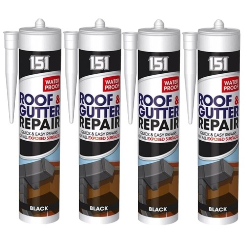 Black roof gutter sealant leak - roof,