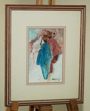 MERLE DU BOIS (South African) Watercolour Painting Figures in Traditional Dress