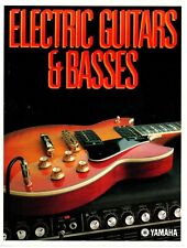 vtg 80s YAMAHA ELECTRIC GUITARS & BASSES MAGAZINE AD PINUP Sunburst 1983 SBG 