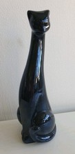 Dark blue ceramic long neck