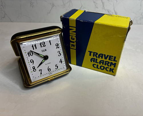Vintage elgin travel alarm - travel,