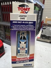 VINTAGE 1983 TOMY AFX AURORA PORSCHE - BLAUPUNKT LIVERY LIGHTED CAR SLOT...