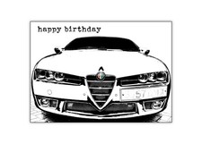 Alfa Romeo Birthday card. Alfa