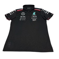 MERCEDES AMG PETRONAS F1 TOMMY HILFIGER Men UK LARGE 2024 Polo Shirt Team Issue