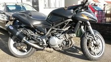 CAGIVA RAPTOR 1000cc  Black oval Single Outlet ROAD LEGAL Motorbike Exhaust Can