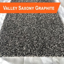 Bleach Cleanable Soft Saxony GRAPHITE Carpet Hessian Back FAST FREE DELIVERY