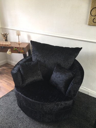 Corner crushed velvet sofa - corner,