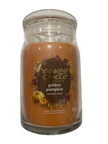 Yankee candle pumpkin - candle, golden
