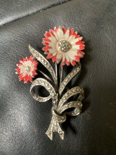 Vintage red and white enamel - vintage,