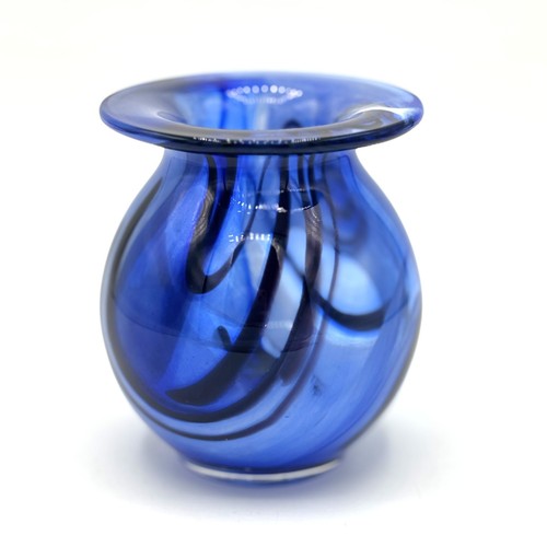 Blue with black swirls - blue,