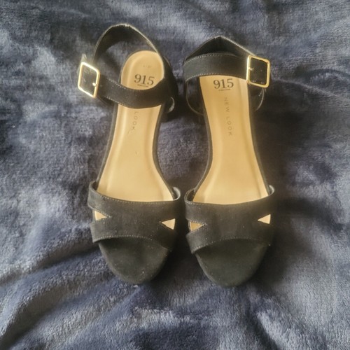 Black small wege shoes - small, shoes's