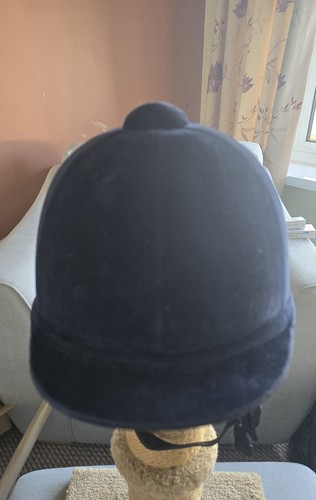 Navy suede riding hat adults - riding,