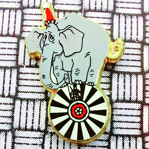 Vintage grey elephant round - vintage,