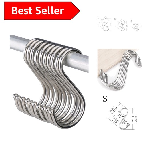 Polished iron shaped hooks - polished,