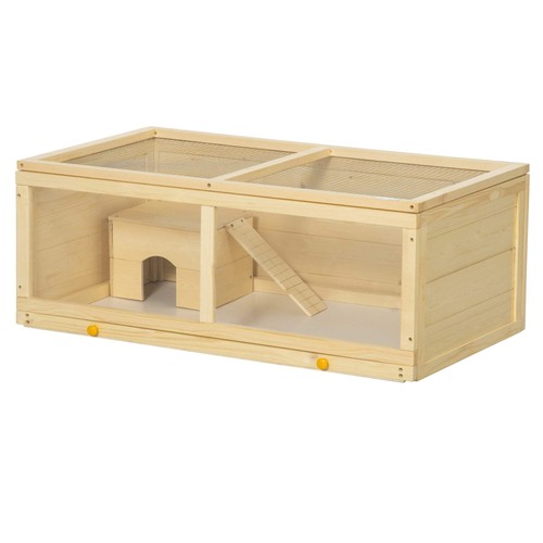 Pawhut wooden hamster cage - pawhut,