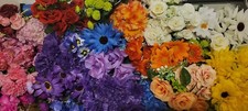 job lot artificial flowers x10
