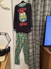 Ladies The Grinch Merry Grinchmas Christmas Pyjamas Size M 