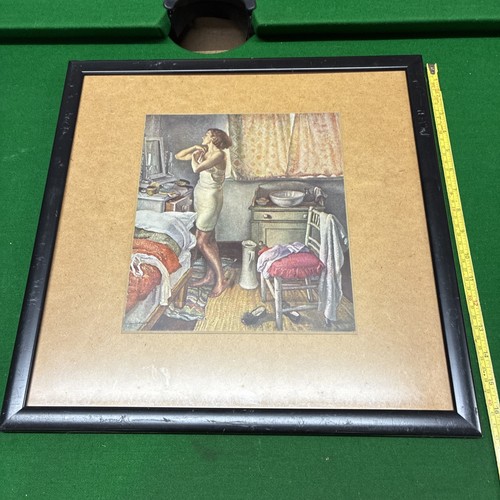 Vintage framed print titled - framed,