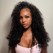 3 IN 1 Curly Half Wig Human