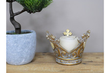 Gold Resin Regal Crown Pillar