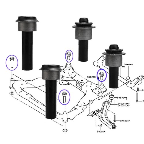 Front subframe cross - front,