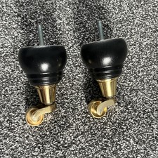 Wood and Chrome Turned Castors