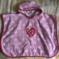 Pink White Polkadot Green Red Strawberry 1-2 Years 12-24 Months Hooded Towel 