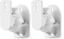 2 Pack TNP Universal Satellite Speaker Wall Mount Bracket (WHITE)