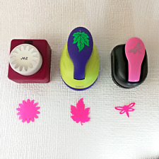 Paper Embosser And Cutters Dragonfly Flower and Leaf Crafting Set Of 3