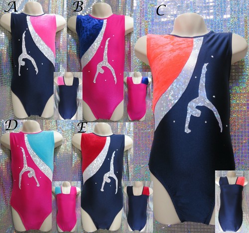 Girls gymnastics leotard navy - girls,