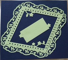 Tattered Lace thinlit dies - D064 - oriental diamond banner flower scroll