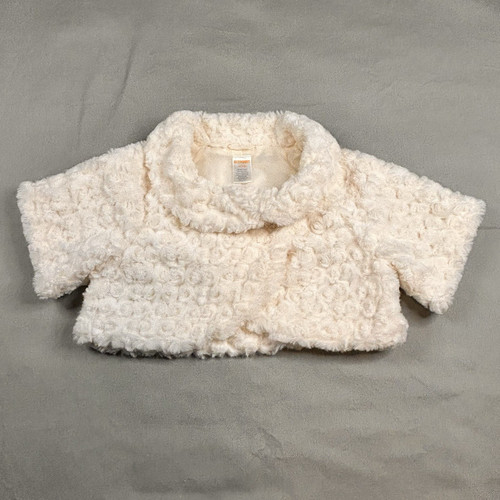 White gymboree faux fur shrug