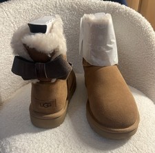Mini Bailey Suede Bow Uggs 5