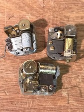 846a 3 x Vintage cylinder music box movements Swiss and Japanese For Spares