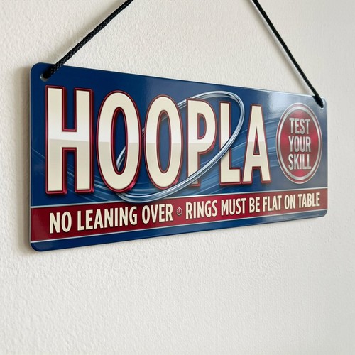 Hoopla metal sign 28cm - sign, vintage