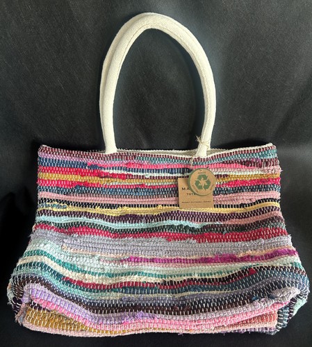 Bohemian woven chindi rag rug - rag,