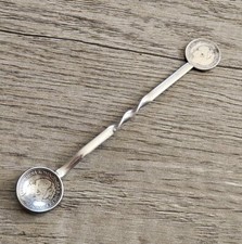 Silver coin spoon - coin, ended
