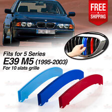 Fits BMW 5 Series E39 M5 1995-2003 Kidney Grille M Sport 3 Colour Cover Stripes