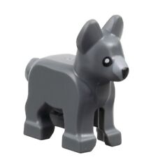 Lego City Alsatian Gray Grey German Shepherd Cute Baby Puppy Dog New (NW12)