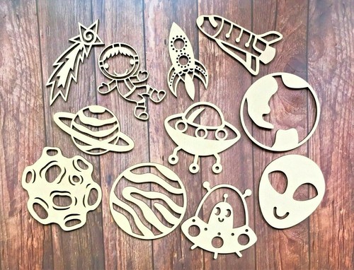 Wooden space craft shapes - wooden,