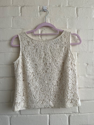 Zara woman cream lace top - woman,