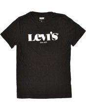 LEVI'S Boys Graphic T-Shirt Top 9-10 Years Black AN14